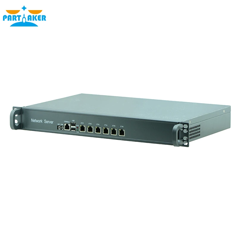 Причастник F4 Intel Celeron 3855U pfsense брандмауэр дешевый мини сервер компьютер с 6 intel 1000M LAN