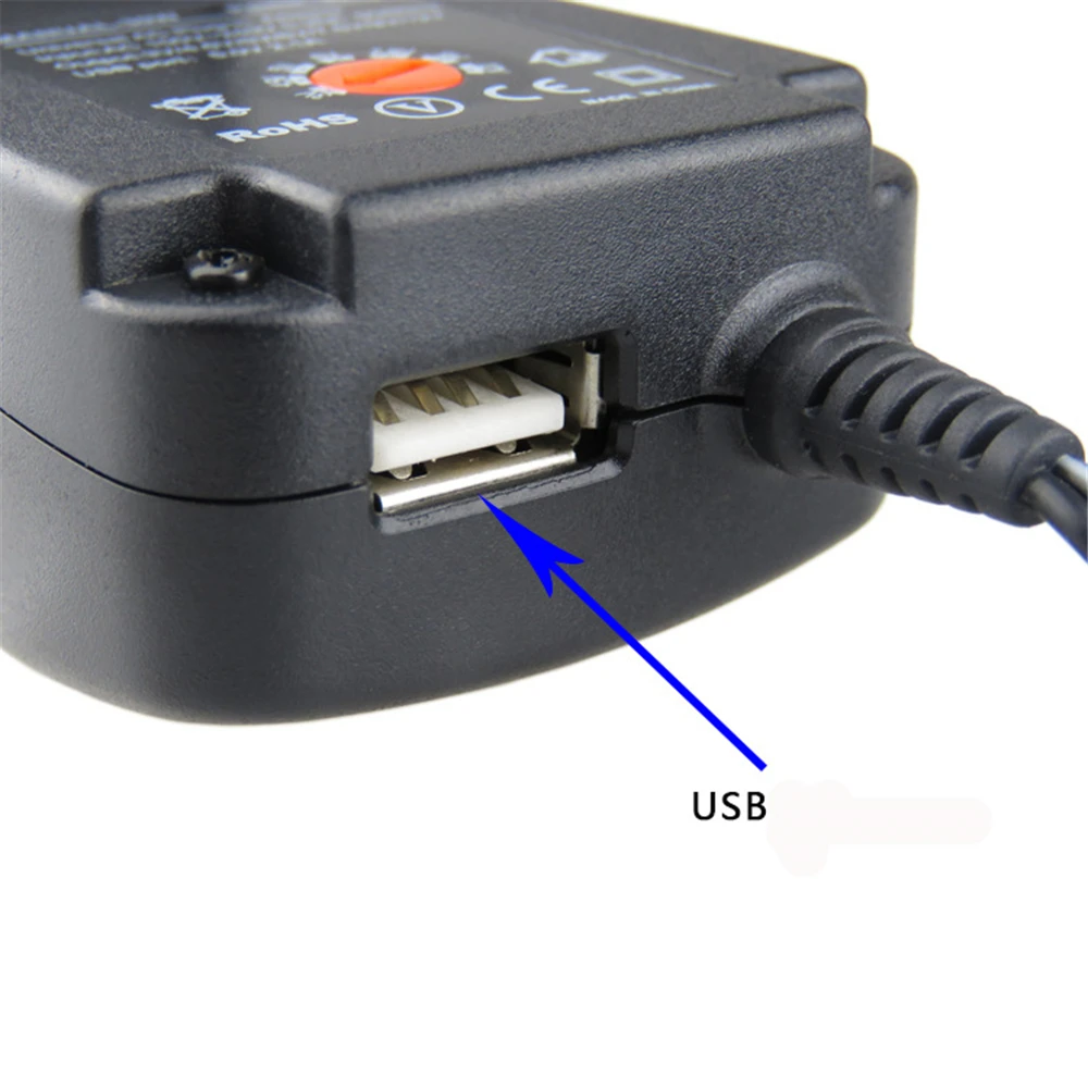 6 pcs 3-12v US Pin Plug Universal Muti Voltage AC/DC Adapter Switching Power Supply Adaptor Charger | Электроника