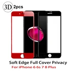 Закаленное стекло для iPhone 6, 6 s, 6 s, 7, 8 Plus, 2 шт.