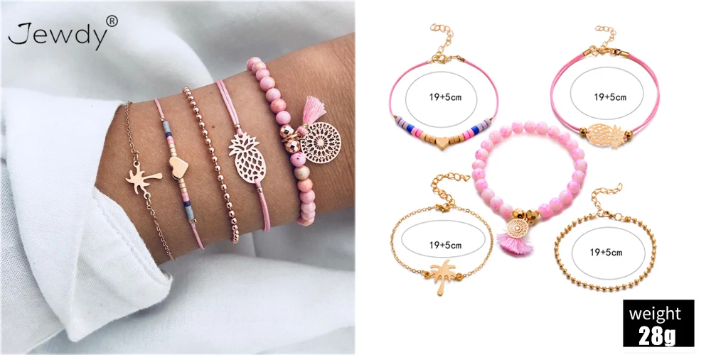 30 Styles Mix Turtle Heart Pearl Wave LOVE Crystal Marble Charm Bracelets for Women Boho Tassel Bracelet Jewelry Wholesale