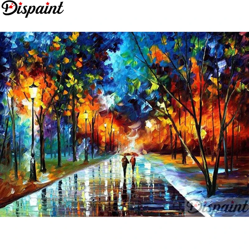 

Dispaint Full Square/Round Drill 5D DIY Diamond Painting "Colored oil painting"3D Embroidery Cross Stitch Home Decor Gift A12367