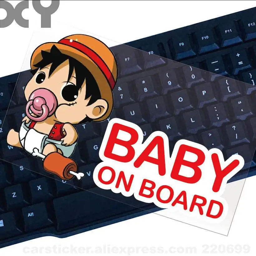 

Baby on Board Funny Cute Car Window Stickers Decals 6.7" * 4.3"