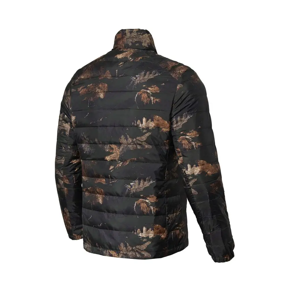 Мужской баскетбольный пуховик Li Ning короткий теплый облегающий серый на утином