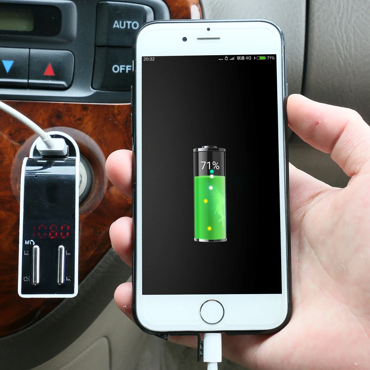 Автомобильный FM передатчик Беспроводной адаптер 2 DUAL Порты usb автомобиля
