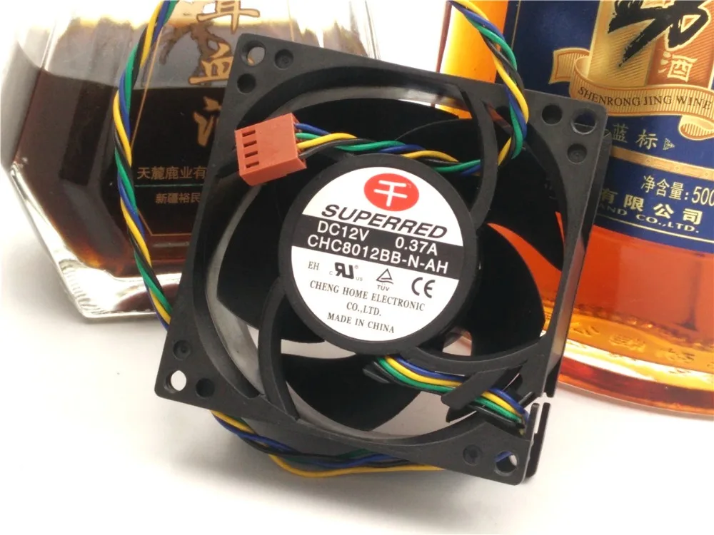 Вентилятор PWM с 4 контактами 12v0.37a CHC8012BB-N-AH 41R6042 8038 см | Компьютеры и офис
