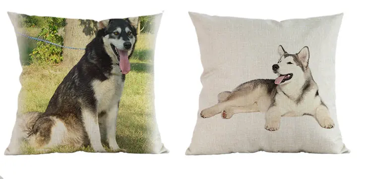 Декоративная подушка Alaskan Malamute подушки животные Собаки cojines decoracion para el hogar льняная 45x45 см подушка для автомобиля