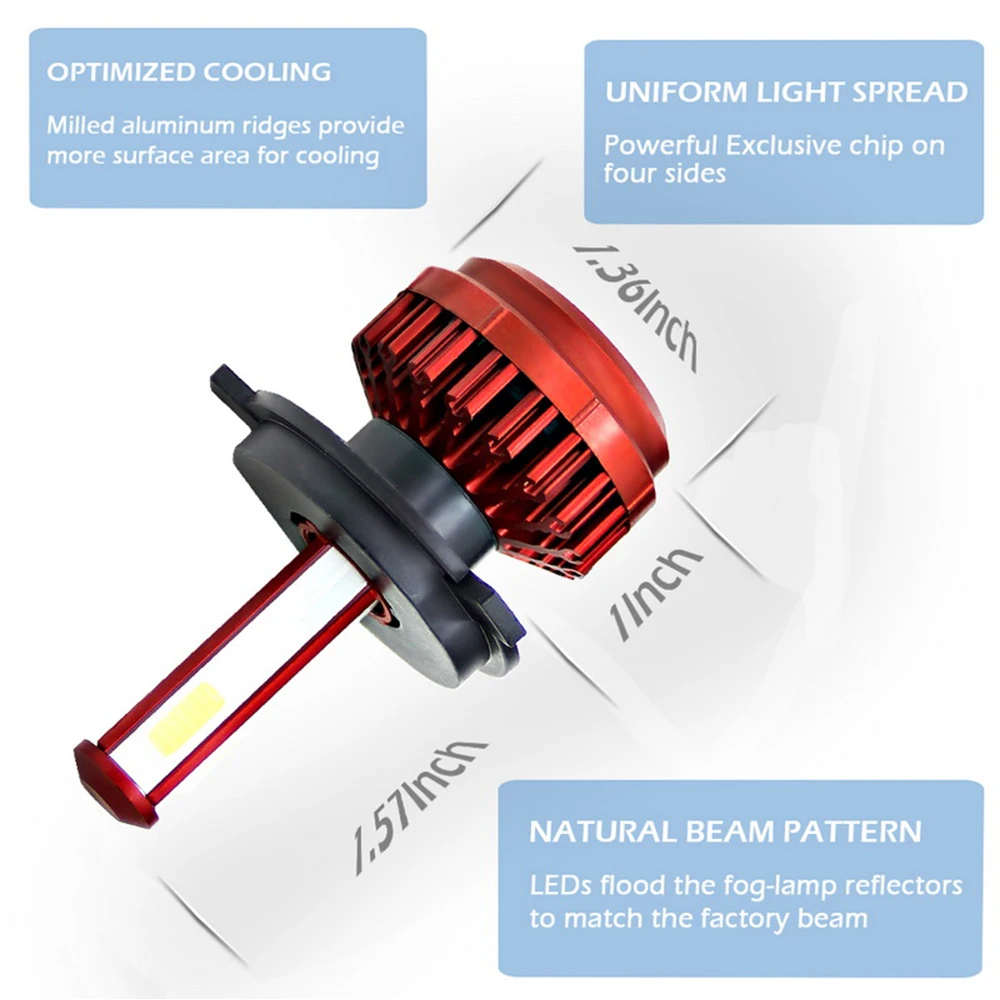 

Auto Bulb 6000K Light Car Headlight 2 pcs 12V/24V H4/9003/HB2 H7 H8/H9/H11 9005/HB3 9006/HB4 Headlamp Waterproof