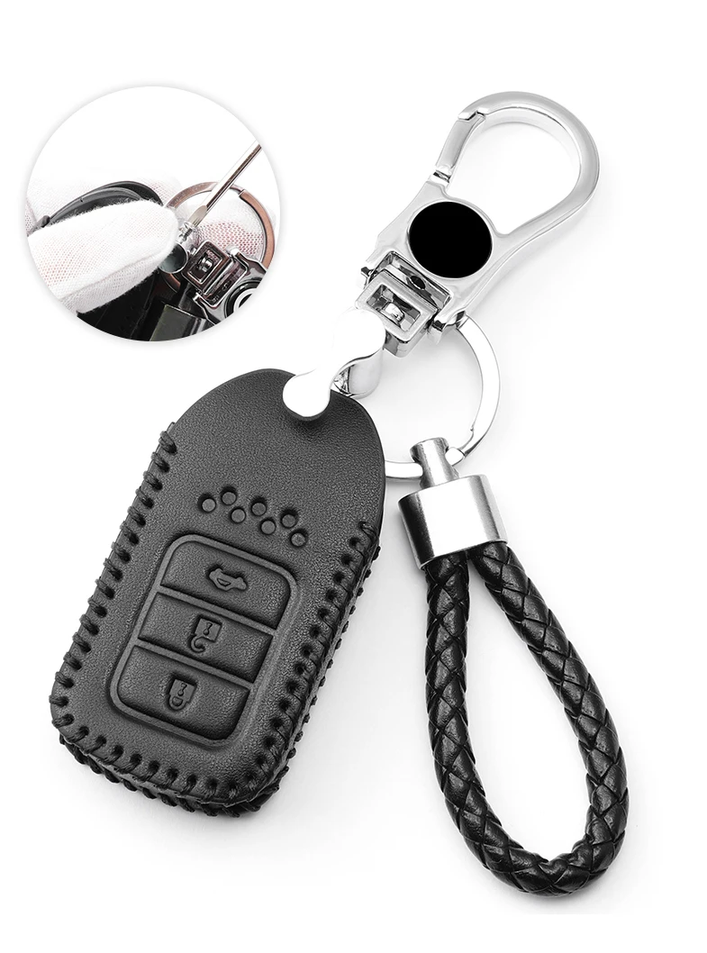 Кожаный чехол для ключей для Honda CRV пилотное соглашение Civic Fit Freed keyless entring автомобильный Стайлинг Защита ваших автомобильных ключей
