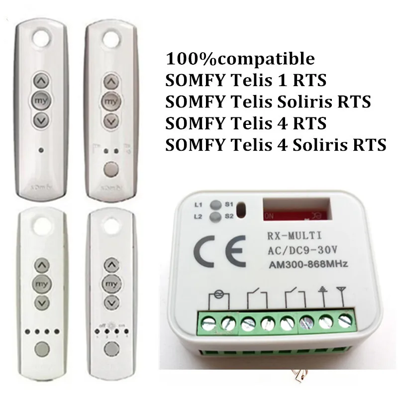 SOMFY Keytis нс 2 RTS Somfy 4 НС совместимый пульт дистанционного управления 433 42 мГц