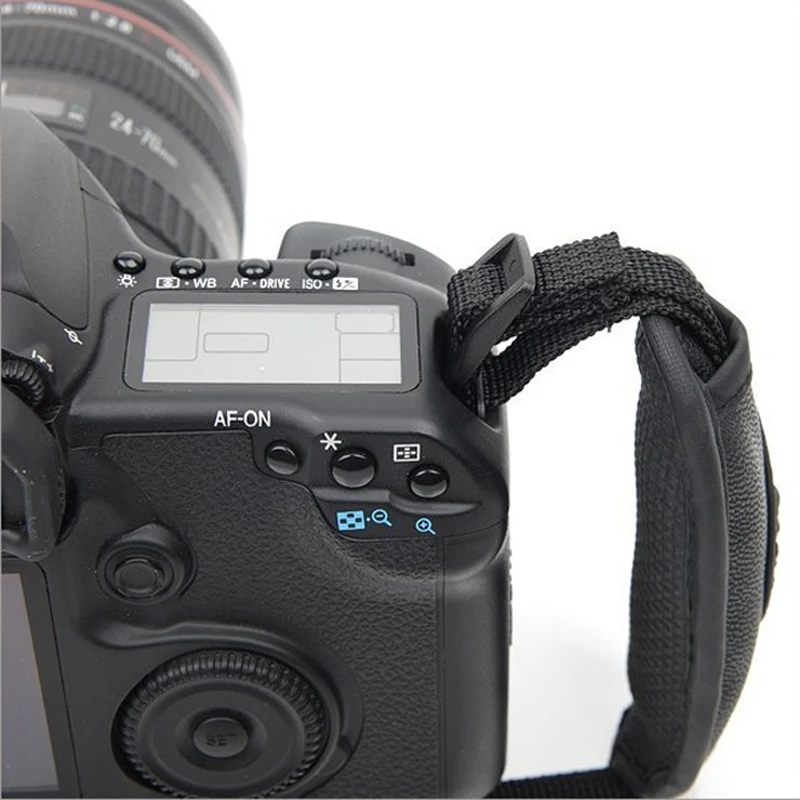 Ремешок на запястье для камеры черный кожаный мягкий ручной захват Canon Nikon Sony DSLR |