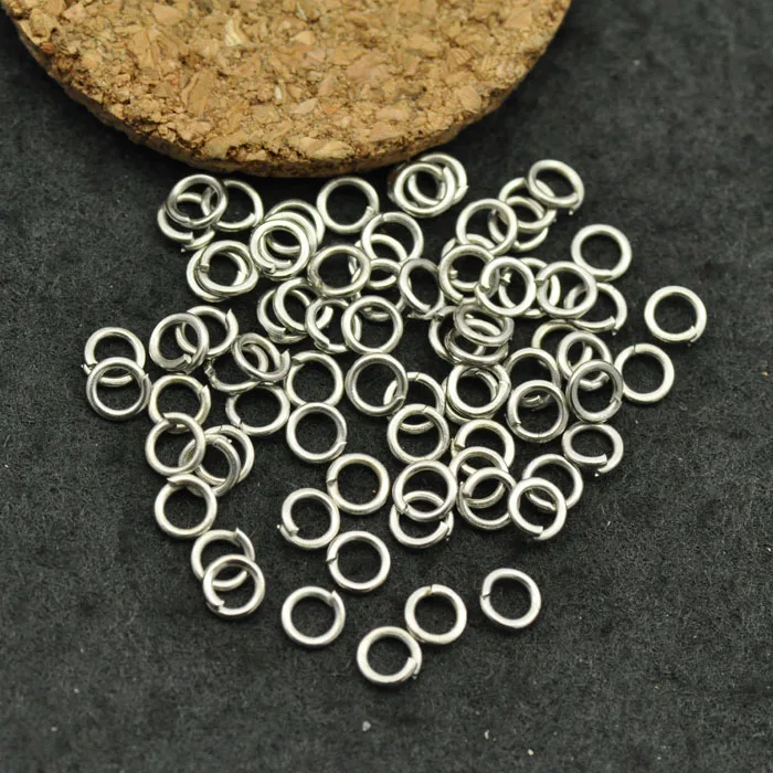 

Vintage diy accessories silver 4mm hanging ring o single-circle 20 Pcs