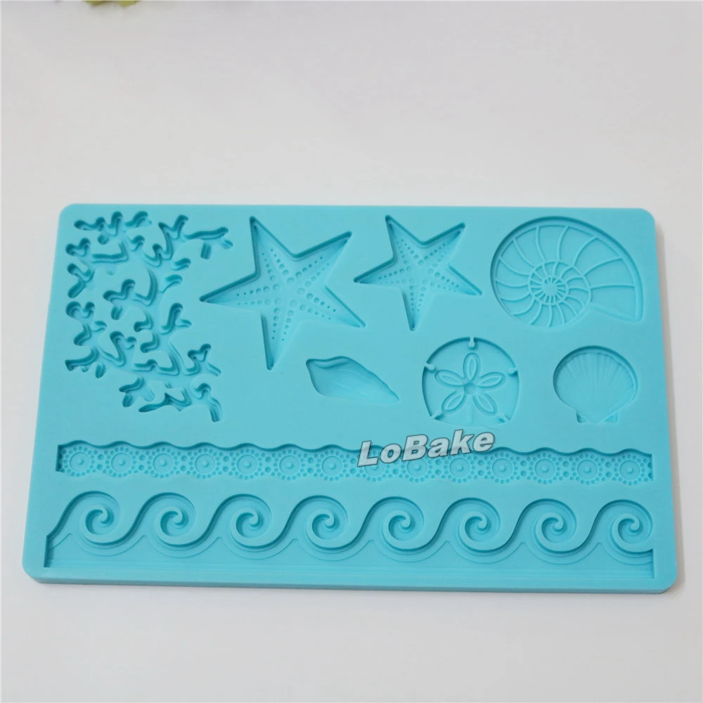 Цветы листья и звезды дизайн силиконовые помадные торты формочки для штамповки
