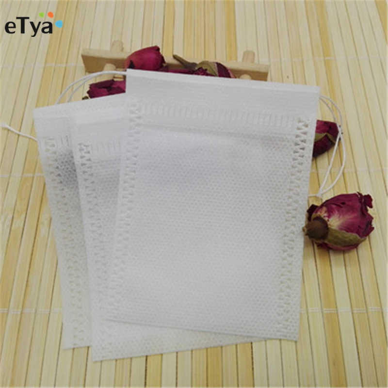 100 шт./лот, новые чайные пакетики 9x10 см, 5,5x7 см, пустые чайные пакетики со струной, фильтрующая бумага для травяной листовой чай