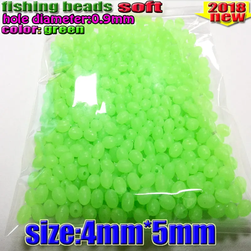 4mm-5mm 500pcs Fihsing пластиковые светящиеся бусины для рыбалки светится в темноте 2*3 3*4-12*16 мм больше выбрать размер - Цвет: 4mm-5mm 500pcs