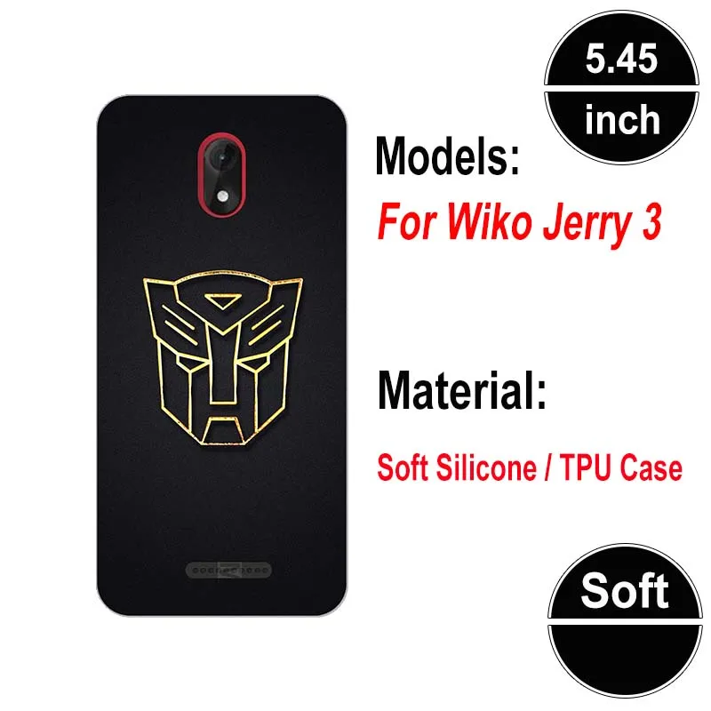 Мягкий силиконовый чехол для Wiko Jerry 3 Jerry3 5 45 &quot Чехол s мягкий с рисунком |