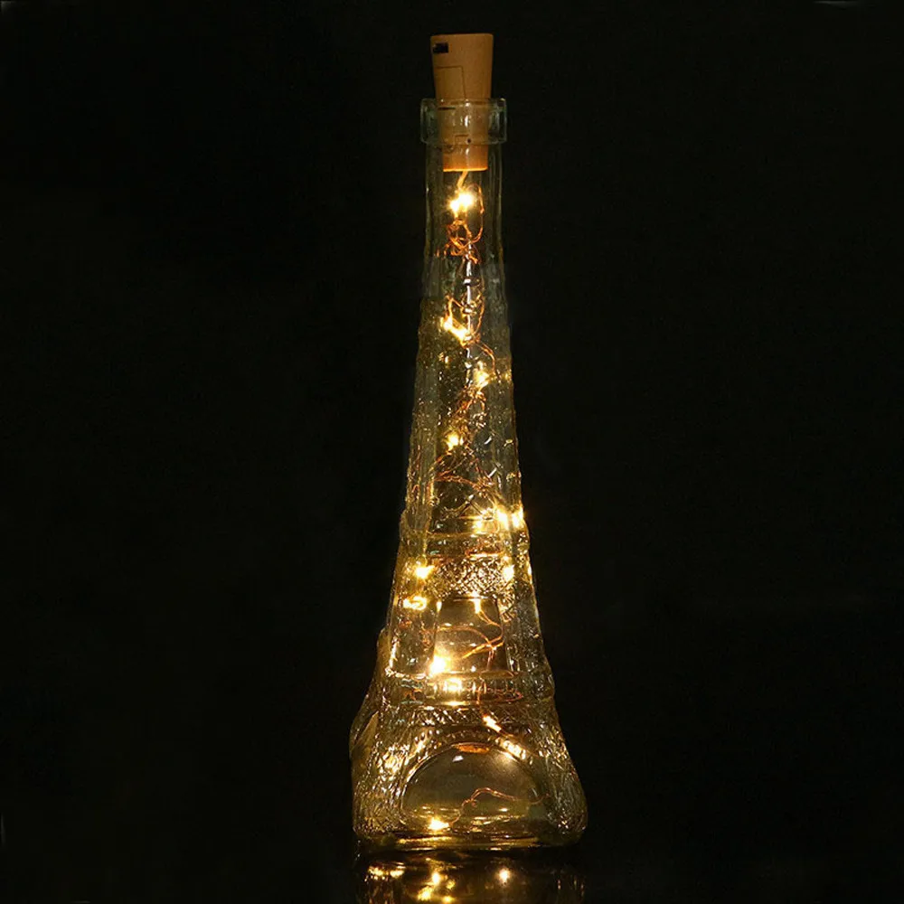 10 шт Бутылка огни 20 светодиодный гирлянда Ночной Фея Водонепроницаемый теплый
