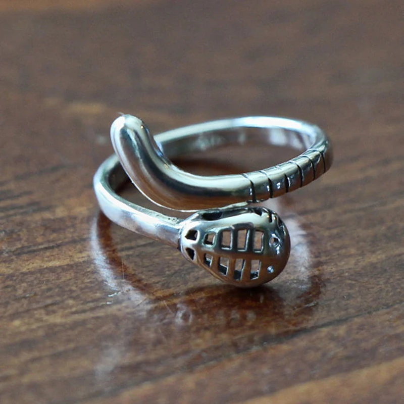 

Lacrosse Ring Adjustable Sports Team Gift Player- Jewelry Gift Idea