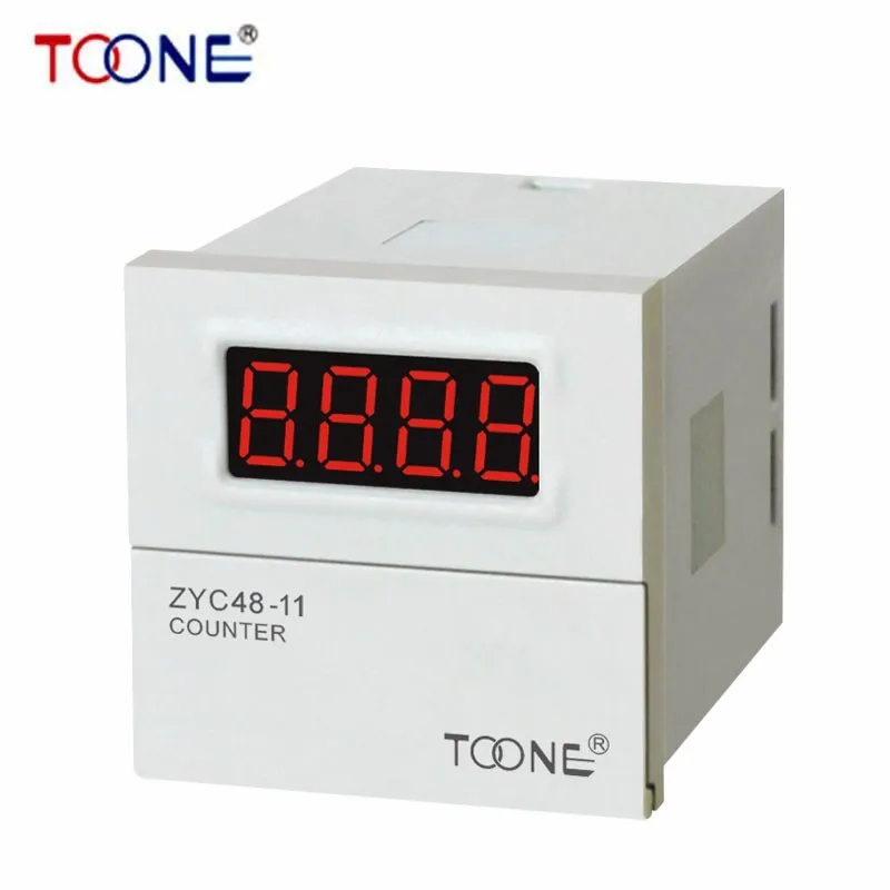 ZYC48-11 ПРЕДУСТАНОВКИ ПОДСЧЕТА реле для цифровой светодиодный Дисплей AC220V DC24V электронный счетчик реле счетчик с памятью DH48J ZYC48-11