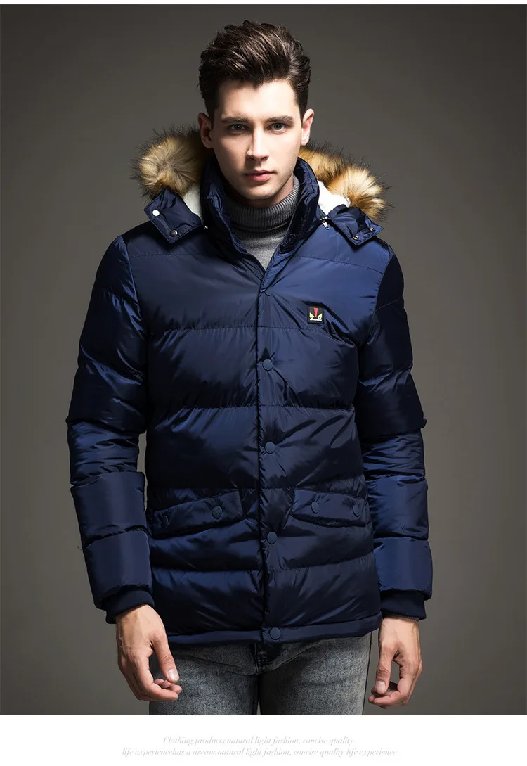Мужская теплая парка средней длины с капюшоном jaqueta masculina hombre куртка зима 2019|parka