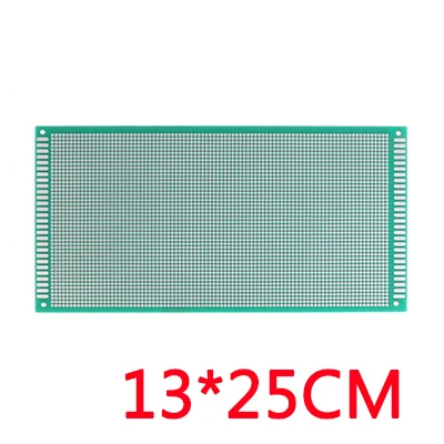 13x25cm Двухсторонний Прототип Pcb Универсальный макет печатная плата для Arduino 2,54 мм Стекловолокно 9X15 10X10 10X15 10X22 см - Цвет: 13x25cm