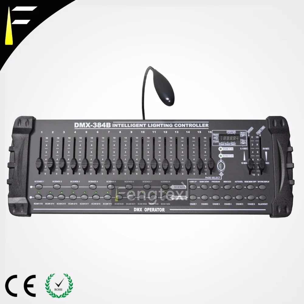 Контроллер осветительного прибора для сцены DMX 384 512/1990 пульт управления 384CHS 24 шт.