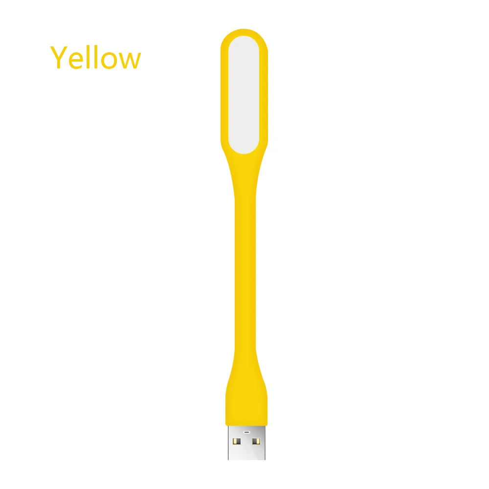 1 шт. Мини Портативный 2835SMD USB светодиодный светильник 5 в 1,2 Вт супер яркий книжный светильник лампа для чтения для внешнего аккумулятора ПК ноутбука - Цвет корпуса: Цвет: желтый