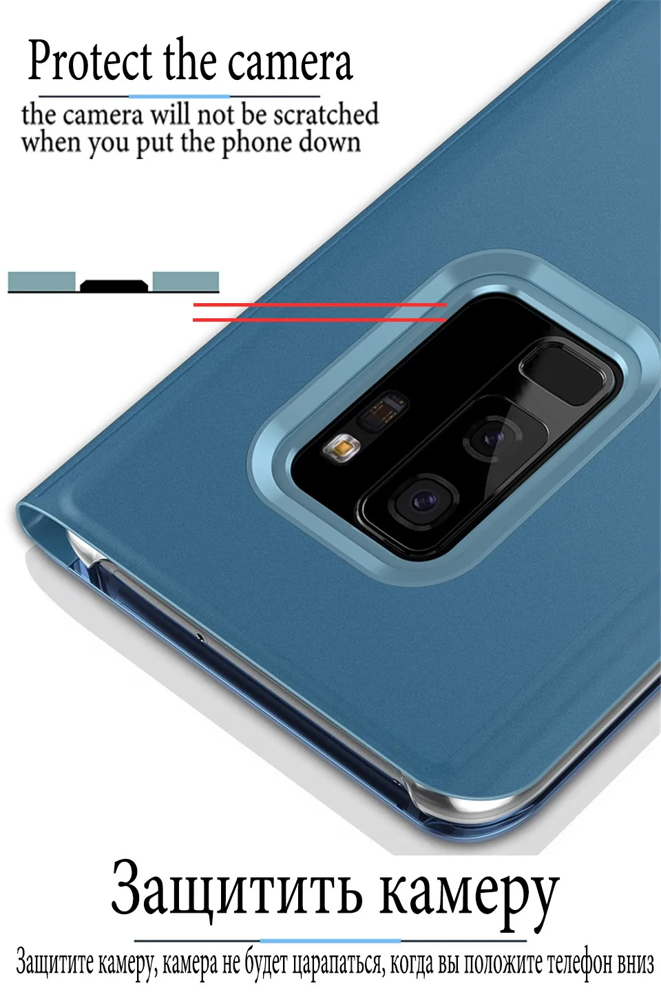 Зеркальный флип-чехол для samsung Galaxy A50 A7 S8 S9 S10 Lite S7 Note 8 9 J8 J6 J4 Plus A20 A30 A40 A70 A90 M20 M10 A10 крышка