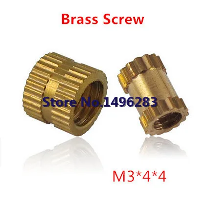 

500pcs/lot M3(ID)*4(OD)*4(L) Insert Round Nut / Injection Copper Nut