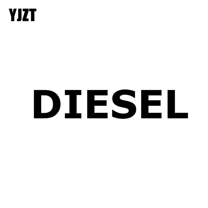 

YJZT 15CM*2.8CM Fashion DIESEL Vinyl Car-styling Graphical Decal Black/Silver Car Sticker C11-0643