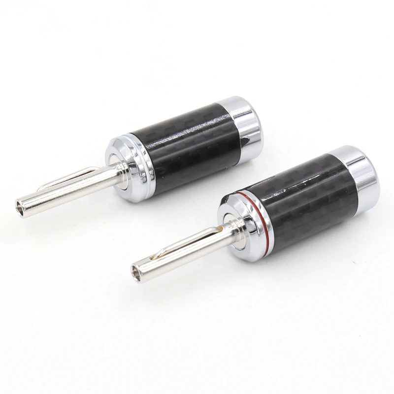 8 шт. углеродное волокно родиевое покрытие кабель динамика штекер Hi Fi аудио