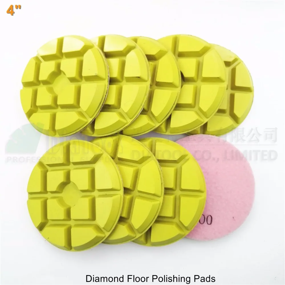 

Diatool 9 шт. 100 мм #3000 diamond пол шлифовальный диск SA622 4 "Смола Бонд алмаз пол возобновить полировки