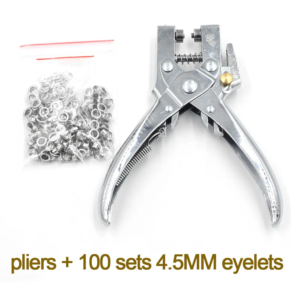 White nickel 5 мм люверсы для установки плоскогубцы цветные люверсы. Металлические зубчатые заклепки кукурузы. Цветные пуговицы с разноцветными люверсами - Цвет: White nickel