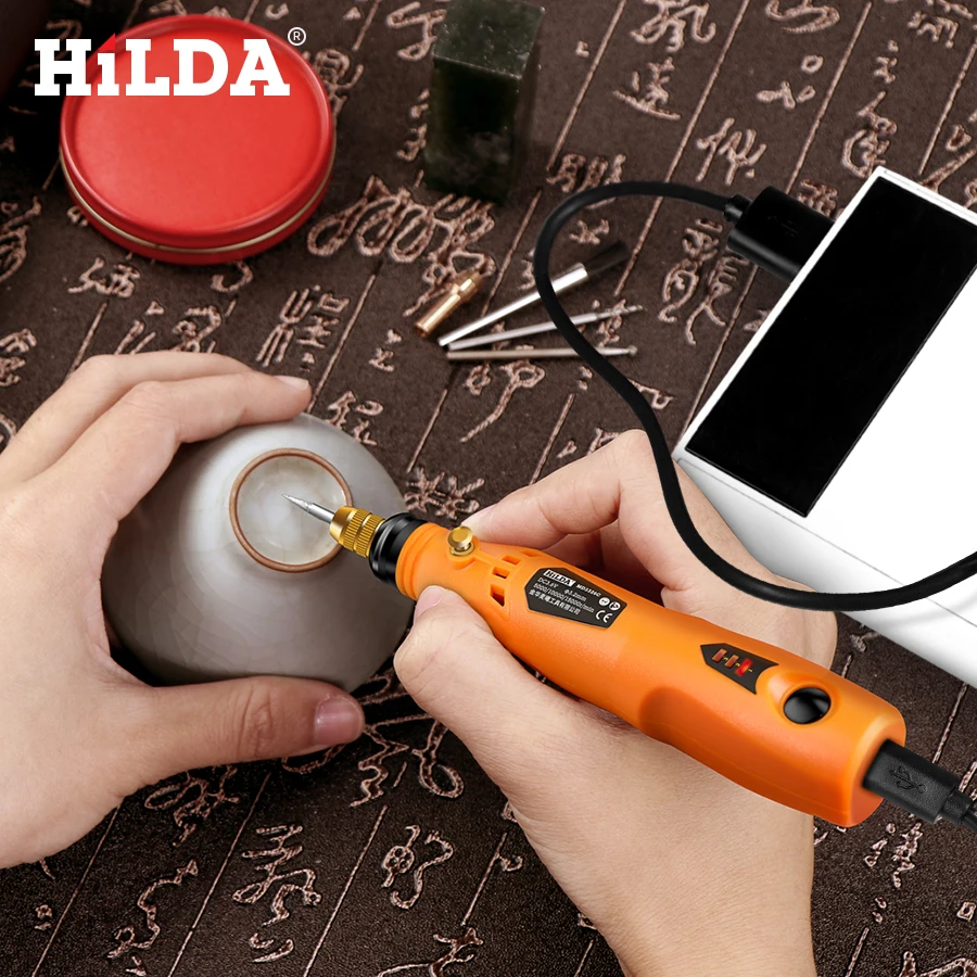 HILDA 3,6 в мини-дрель беспроводной роторный инструмент с шлифовальными аксессуарами набор многофункциональных мини-гравировальных ручек для инструментов Dremel