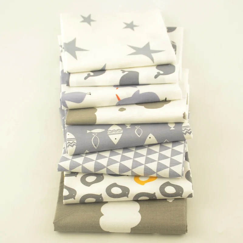 Хлопковая саржевая Ткань для шитья 8 шт./лот 40x50 см |