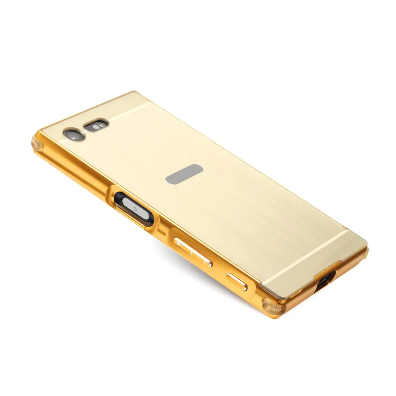Для sony X Compact F5321 чехол пластинчатый Металл оправа с щеткой для задней крышки