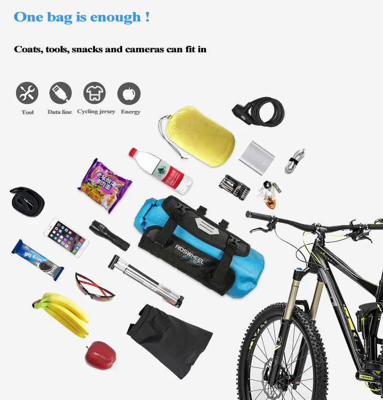 Roswheel, велосипедная сумка, водонепроницаемая, MTB, для шоссейного велосипеда, седло, сумка для велоспорта, верхняя передняя рама, сумка для руля, Аксессуары для велосипеда
