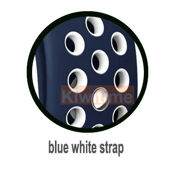 Blue White Strap KIWITIME 42 мм силиконовый ремешок спортивный ремешок Миланский Браслет Нержавеющая сталь браслет, ремешок для наручных часов Часы SmartWatch IWO 8 9 Смарт Браслет для проверки сердечного ритма 6 2 3 - Цвет: Blue White Strap