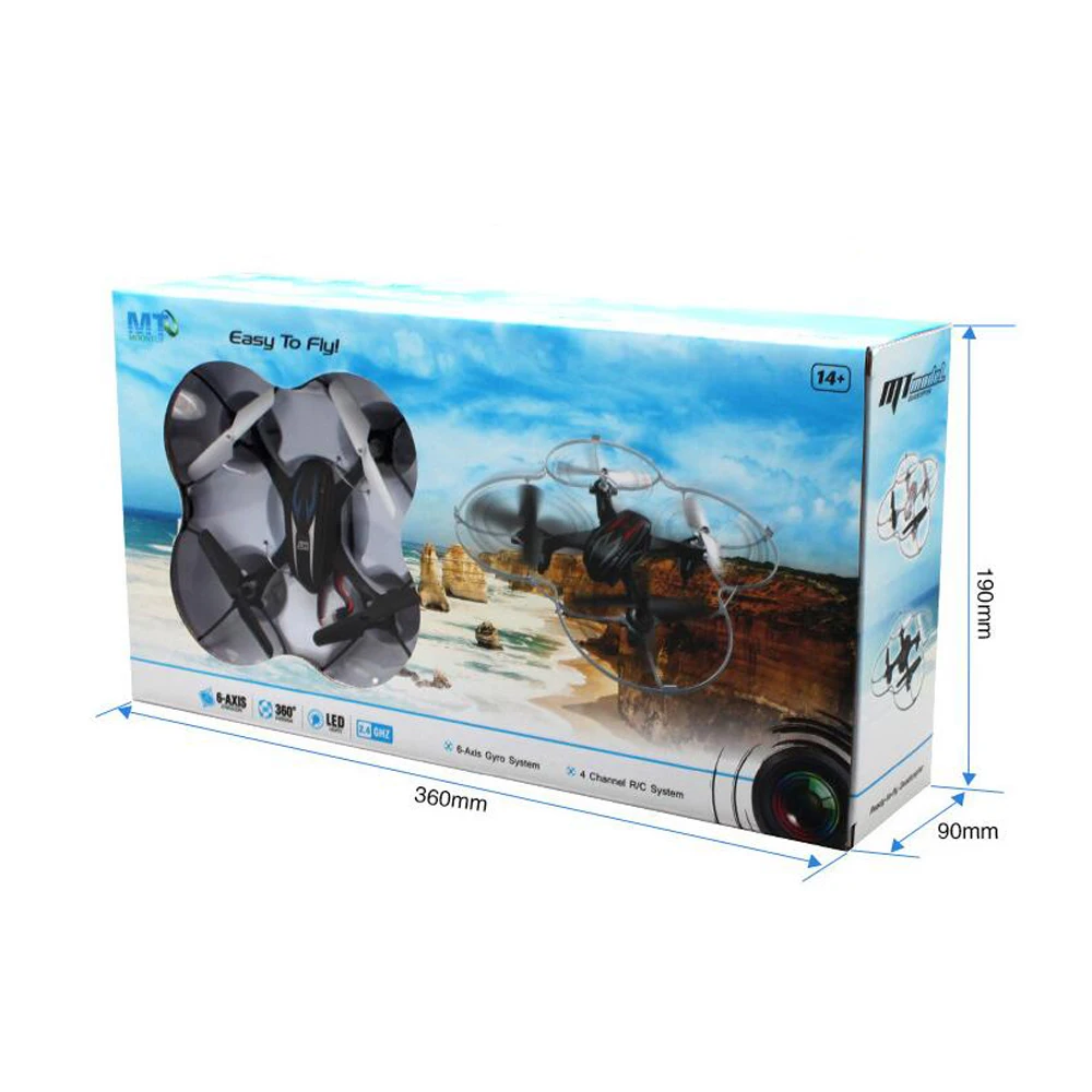 Оригинальный MT 9916 2 4G 4CH 6 осевой RTF Радиоуправляемый квадрокоптер 3D Дрон с
