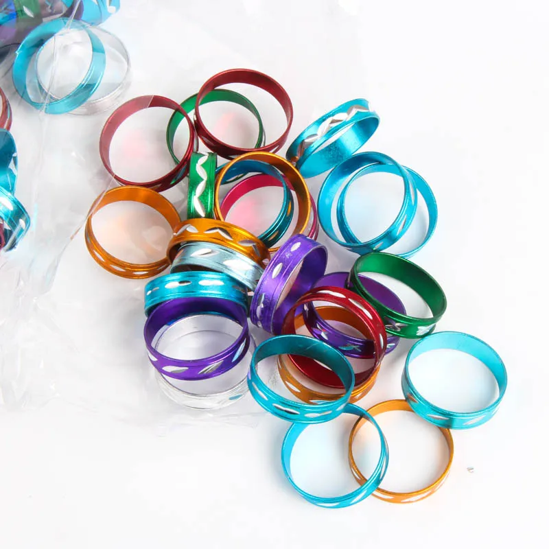 100 pieces of fashion wholesale jewelry batch simple mixed color style aluminum ring (color: multi-color) | Украшения и