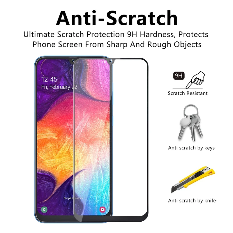 2 в 1 для Samsung Galaxy A20 защита экрана sansung Защитное стекло объектива камеры пленка