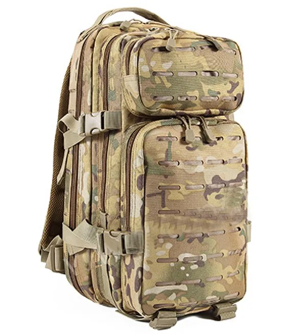 ROCOTACTICAL 30L тактический рюкзак лазерная резка MOLLE штурмовой пакет для кемпинга пешего туризма охоты Путешествия нейлоновая сумка подходит для 15 ноутбуков - Цвет: CP Multicam