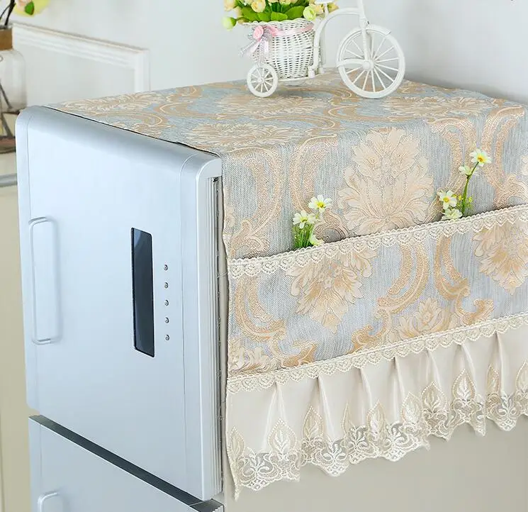 Yellow 70x170cm Fyjafon покрытия на холодильник кружева пылезащитный чехол бытовые товары кухня пылезащитные чехлы с сумкой для хранения 53*135/70*170 - Цвет: Yellow 70x170cm