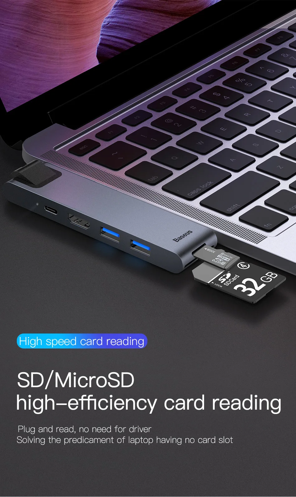 Baseus концентратор USB Type C к HDMI RJ45 Ethernet мульти USB 3,0 Thunderbolt 3 адаптер питания для MacBook Pro Air USB-C док-станция