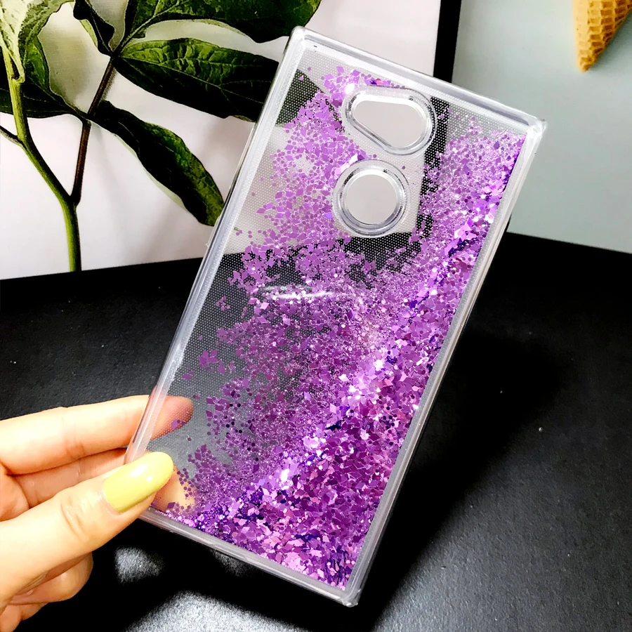 Glitter Liquid Cases For Sony Xperia 1 L1 L2 L3 Z5 XZ4 XA2 Ultra XA3 case silicone Soft Cover Phone Fundas Coque |