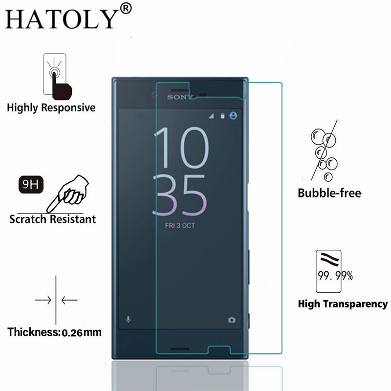 2 шт. закаленное стекло для Sony Xperia XZ защита экрана от взрыва пленка XZS HATOLY |