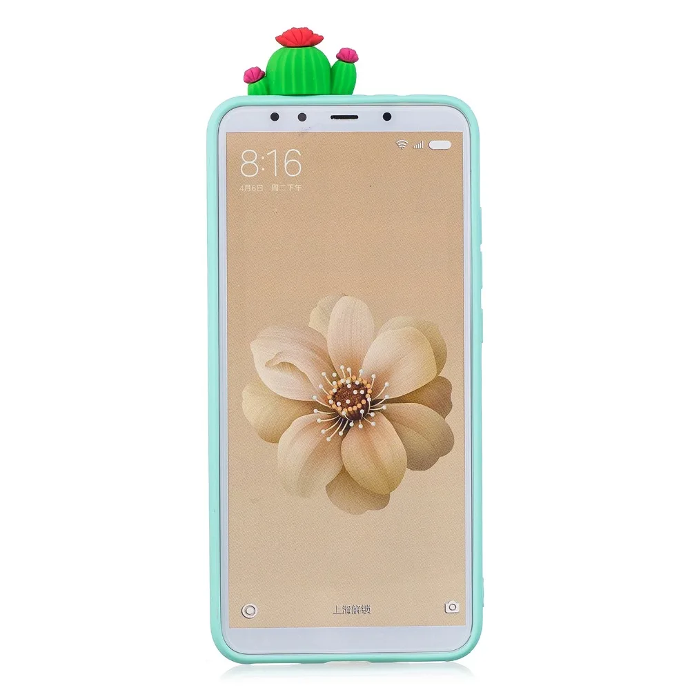 Redmi 5 Plus Silicone Case For Xiaomi Note 6 7 Pro cover GO S2 Mi A2 Lite Fruits Cactus Cases |
