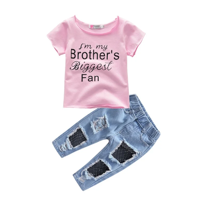 BOTEZAI summer children's clothing girls short-sleeved T-shirt + long pants suit Mickey cartoon boy | Детская одежда и обувь