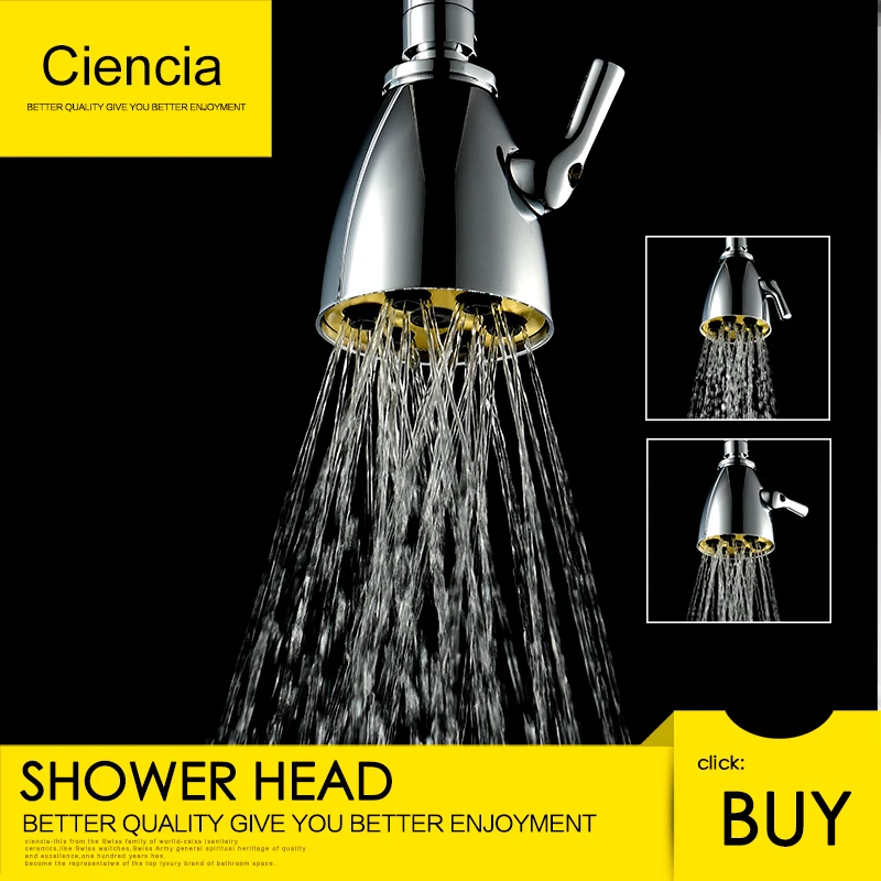 Free Shipping Ciencia Brass Chrome Rain Shower head Wall mounted High Pressure Shower Head Rainfall 2 Jets Shower Head interaction between wall jets issuing from cylindrical surfaces