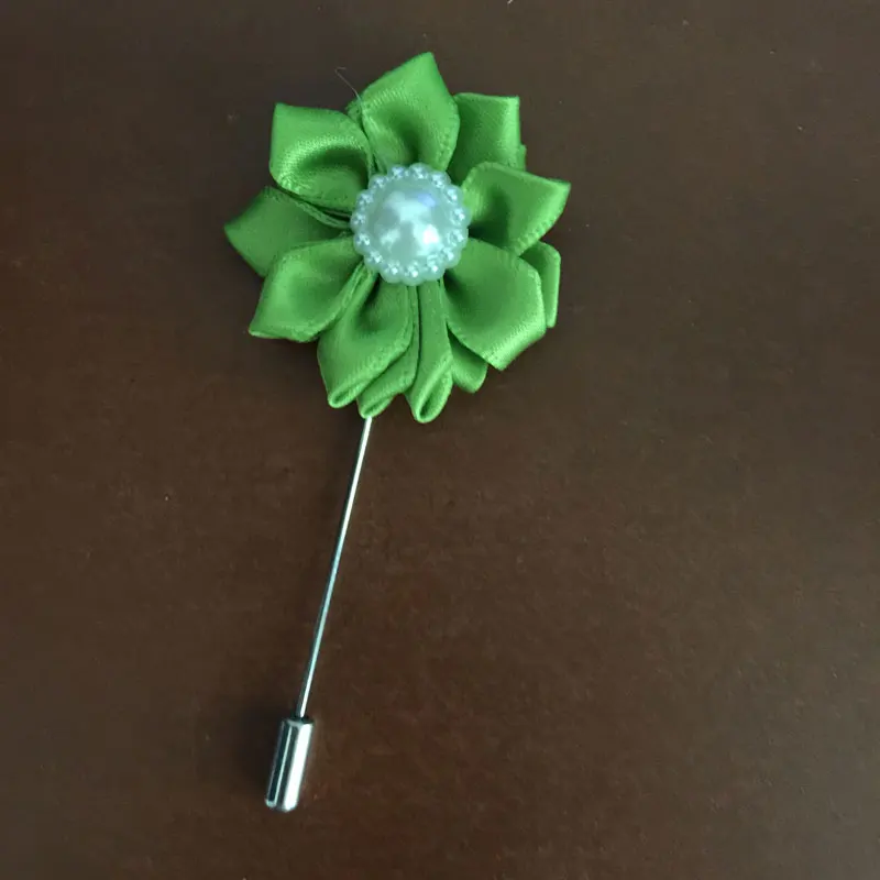 Модная Милая Мужская бутоньерка 1 шт. ручная работа лента роза Свадебная