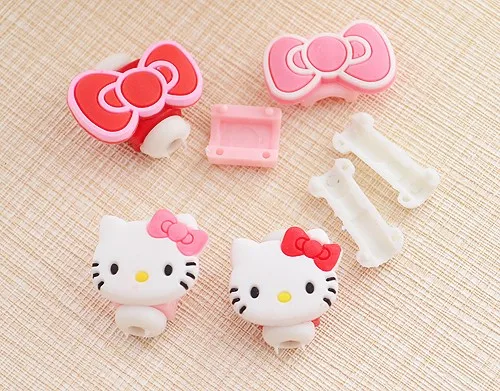 Kawaii Hello kitty USB кабель Защита для наушников. Мультяшный чехол для iPhone/5S 6/6s Android кабель передачи данных защитный рукав